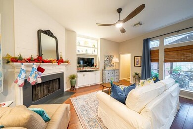 Living room with custom built-ins