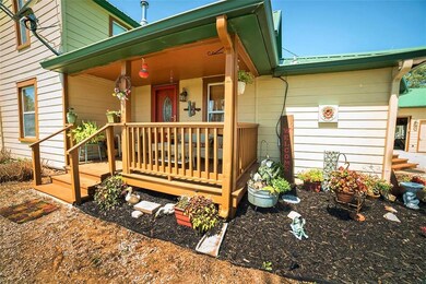 Very inviting front porch.