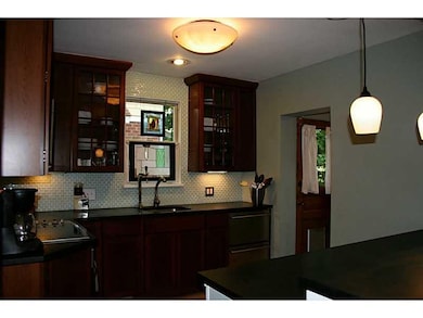 Kitchen. Cherry Cabinets, Soap Stone Counters with