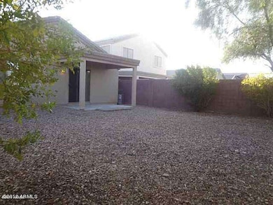 Back yard of the house