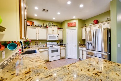 Granite countertops & tile backsplash