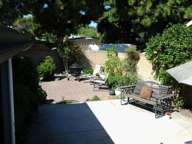 View of the court yard from the French doors that 