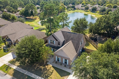 Drone view to the pond