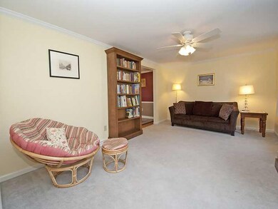 Living Room. Large Living Room has crown molding a