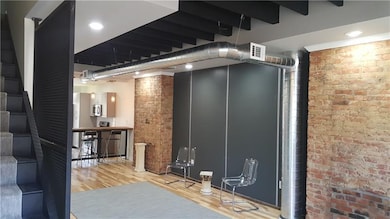 First floor open plan.  HIGH ceilings with recesse