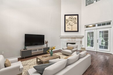 living area virtually staged