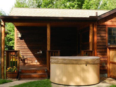 Back Entrance & Hot tub