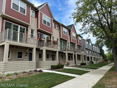 View of building exterior featuring a residential view