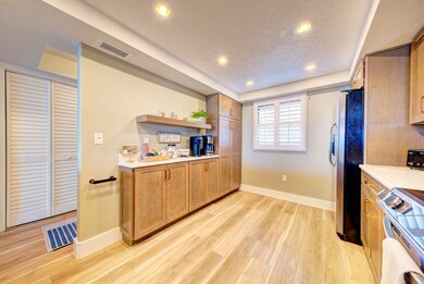 kitchen with recessed lighting