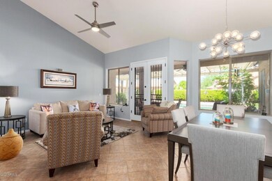 Living room and dining room