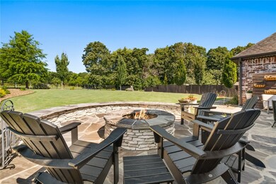 Stone Firepit Area w new Flagstone Patio to enjoy