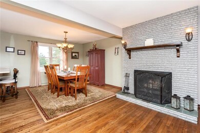 View from living room into dining room