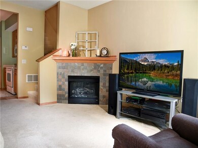 Living room with new tile surround