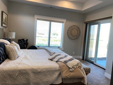 Master bedroom sliding door view