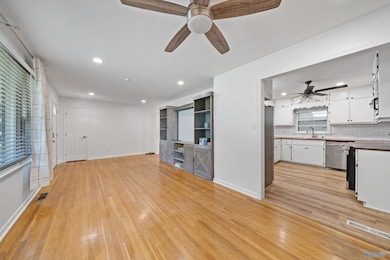 Spacious Living Room with new recessed lighting