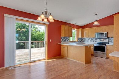 Newer wood flooring in kitchen and dining room fro