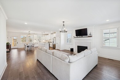 Modern kitchen and living area, perfect for entertaining.