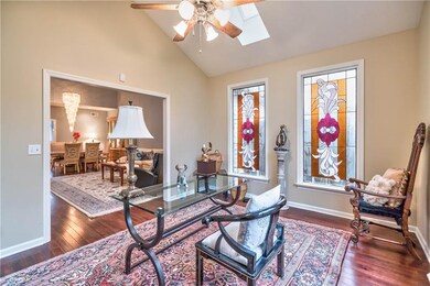 Skylights and cathedral ceiling accent the sophist