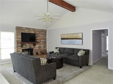 Living room virtually staged