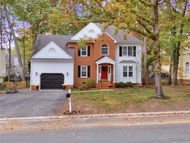 Colonial inspired home with a garage