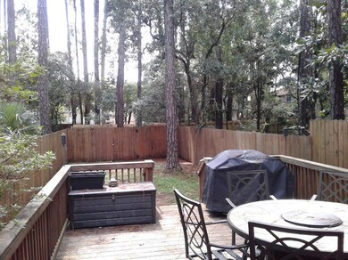 Back yard with a deck