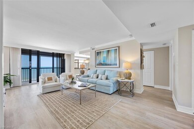 Living room featuring light hardwood / wood-style 