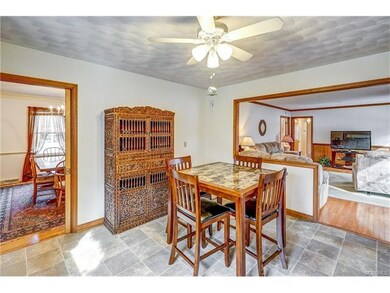 View of eat-in area towards dining room and family