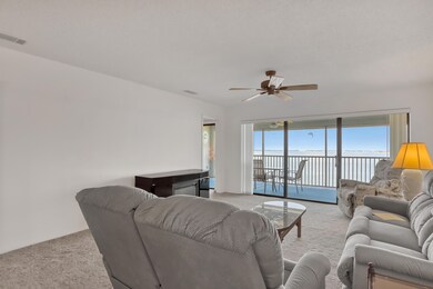 Spacious living room with river view