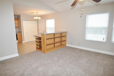 Open view to the kitchen! Notice the storage space