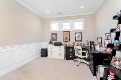 First floor study/office with board and batten.