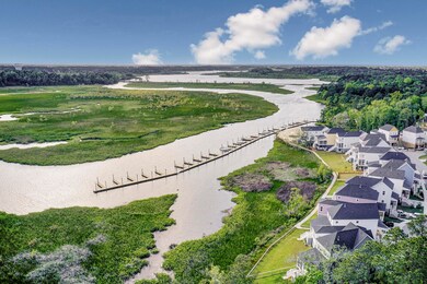 aerial view boat slips