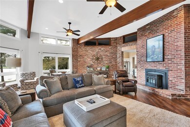 Enjoy the warmth of the pellet fireplace while tak