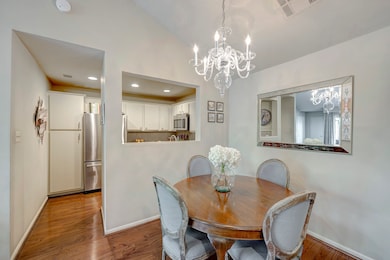 Elegant dining room with direct access to the kitc
