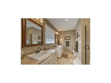 great master bath with 2 vanities