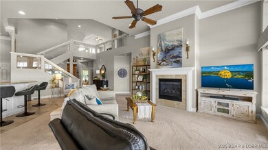 Open floor plan with custom features throughout