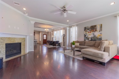 Down stairs living area with remote controlled gas
