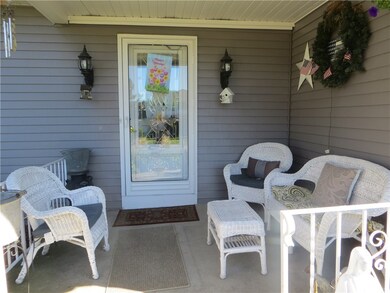 Covered front porch.