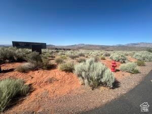 View of yard featuring a mountain view