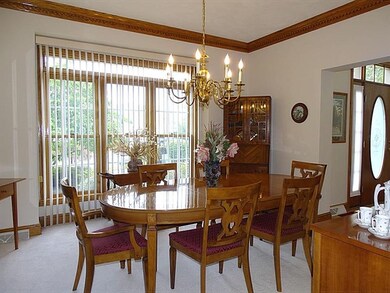 Separate dining room, custom wood moldings!