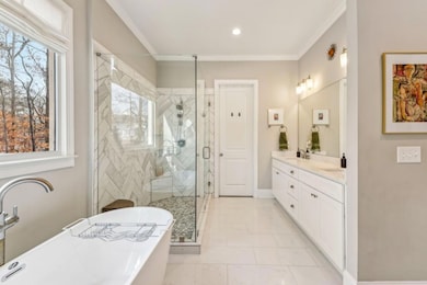 Owner's Ensuite With Dual Vanities, Large Framless