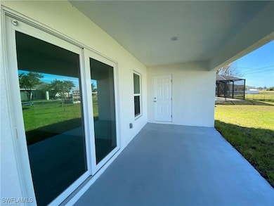 View of covered lanai with glass enclosure