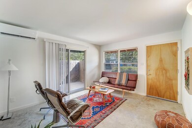 Living area with a wall unit AC