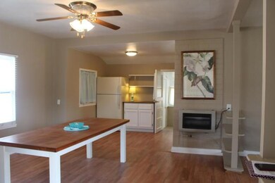 Dining room and kitchen.