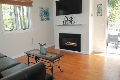 Gas fireplace, cozy heat no messy wood.