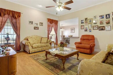 Living area over looks large backyard