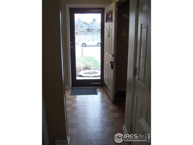 Wood floor entry w/decorative niche for holidays