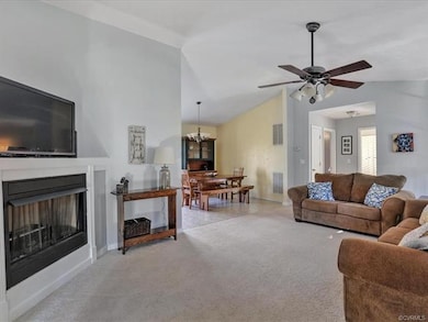 Living Room that is open concept to Dining Room wi