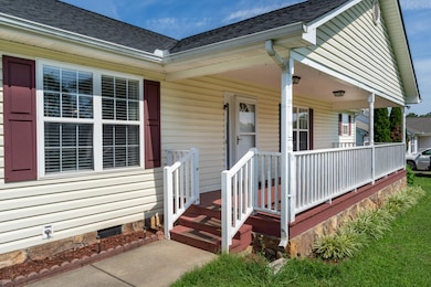 large covered porch