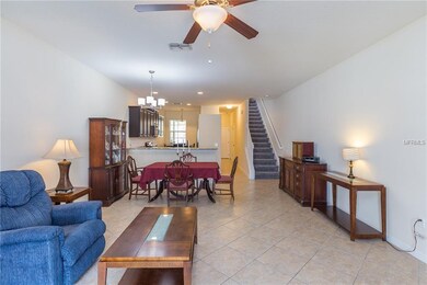 Spacious great room with dedicated dining area.