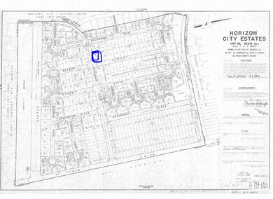 Horizon City Estate Plat Map Benwan St